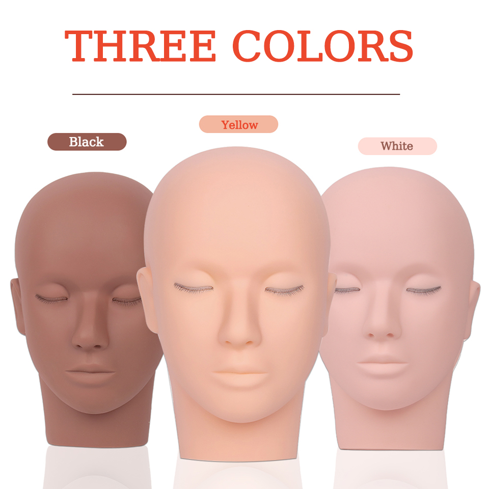 Beauty Makeup Academy - Tête de Mannequin d'Entraînement pour Extensions